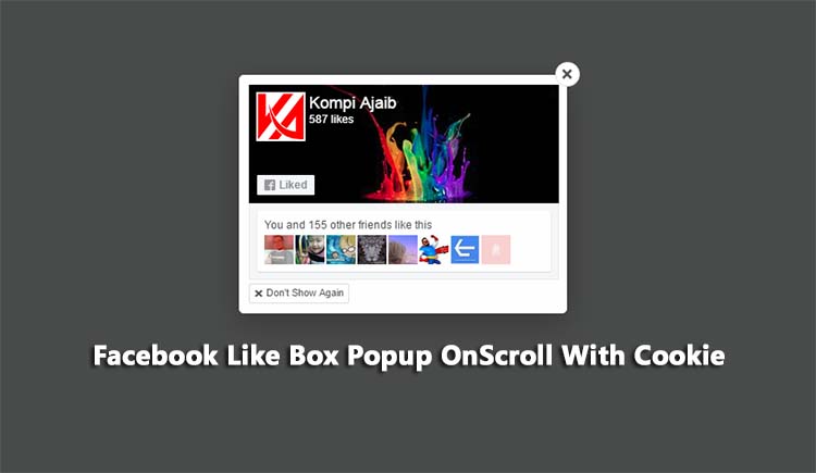 Facebook Like Box Popup Onscroll With Cookie